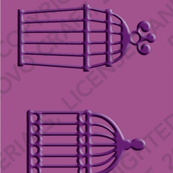 Cuttlebug 12 inches embossing border - CAGED BIRD - Picture 4 of 8